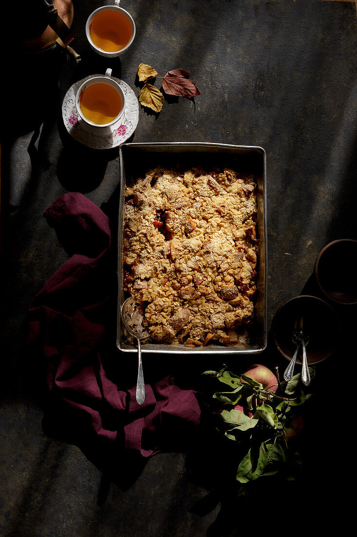 Pear and Apple Cobbler Crisp