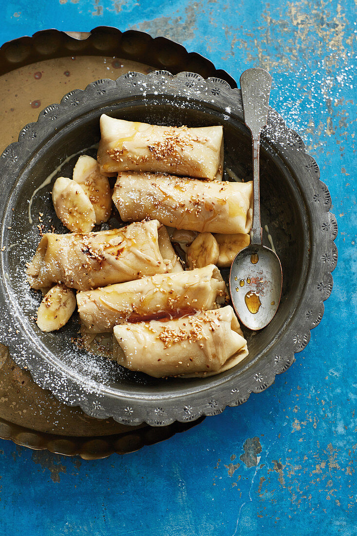 Tmarekaek (crepes from Damaskus, Syria)