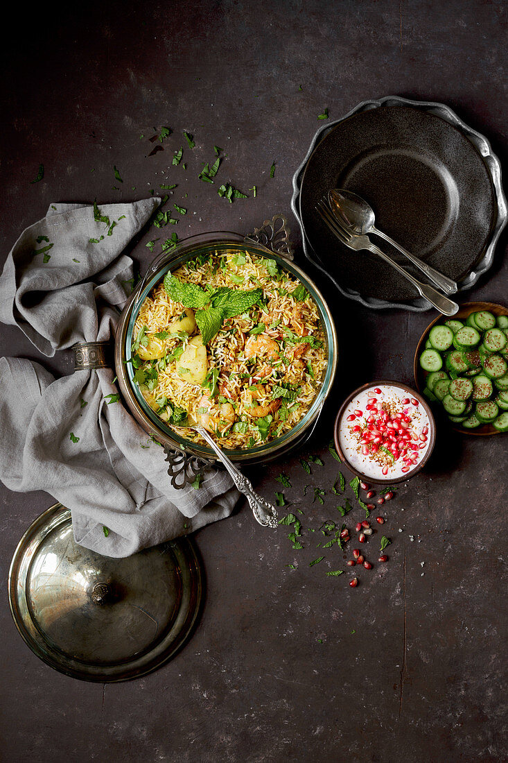 Rice with shrimps