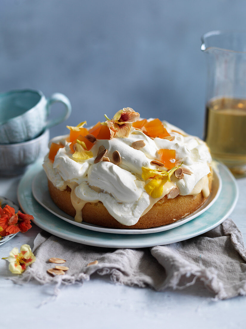 Orange Blossom Jelly Trifle Cake