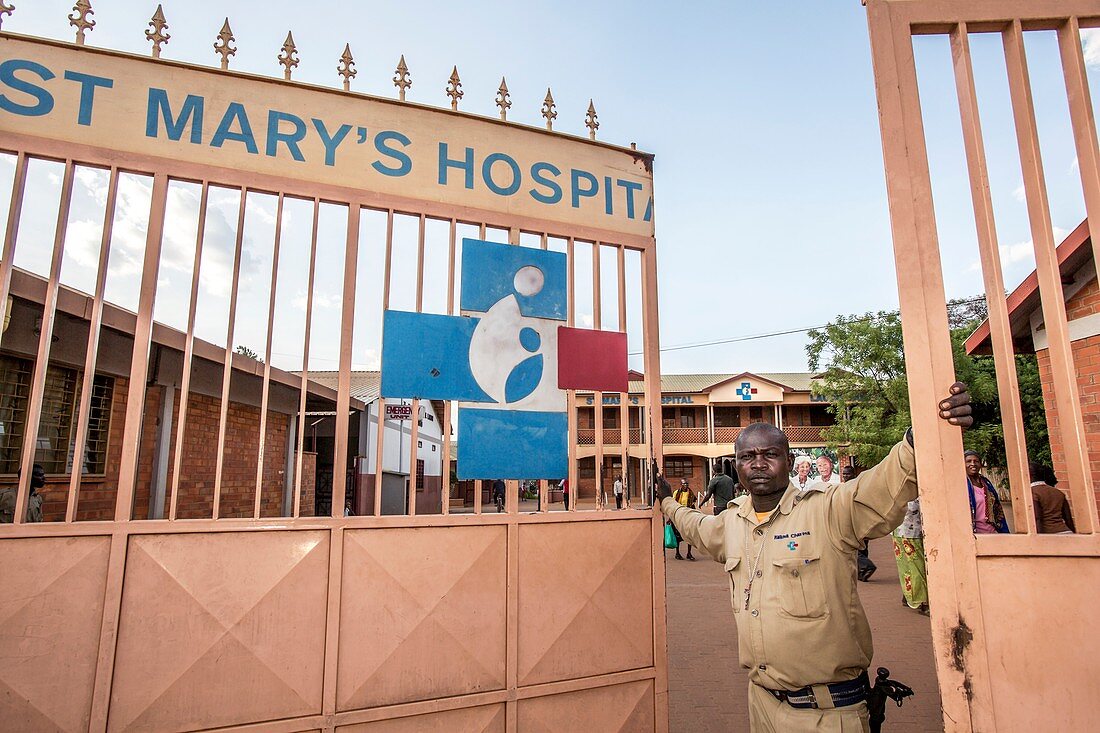 Entrance to St Mary's Hospital, Lacor, Uganda