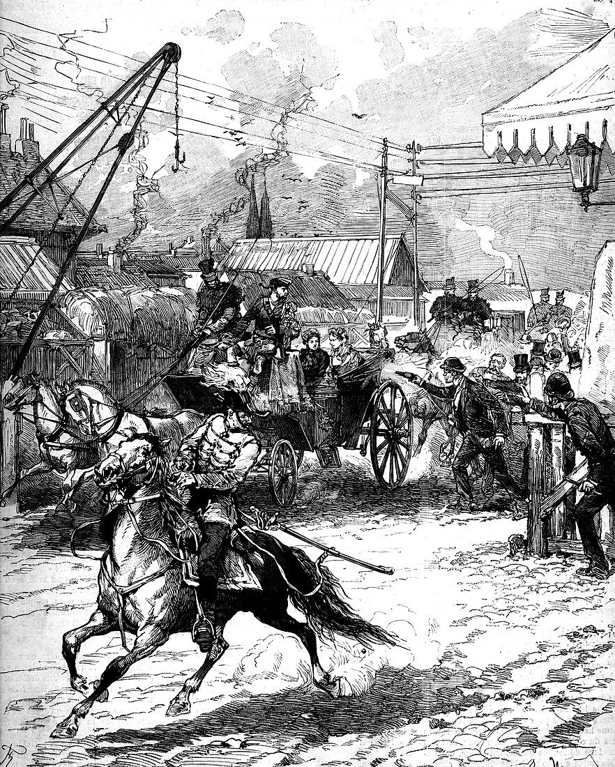 Attempted assassination of Queen Victoria, 1872, illustratio