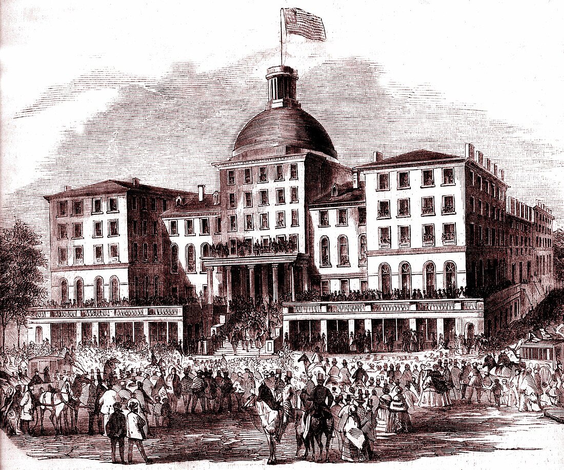 Reception for President James Buchanan, illustration