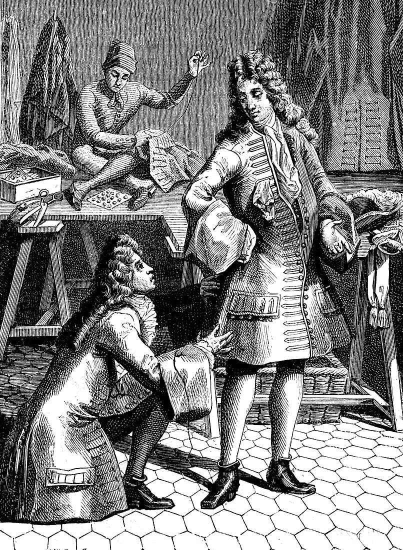 17th Century tailor, illustration