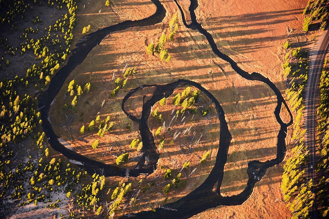 Yellowstone National Park, USA, aerial photograph