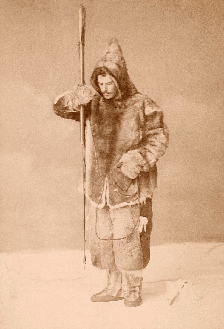 Franz Boas, German-US anthropologist, in Inuit clothing