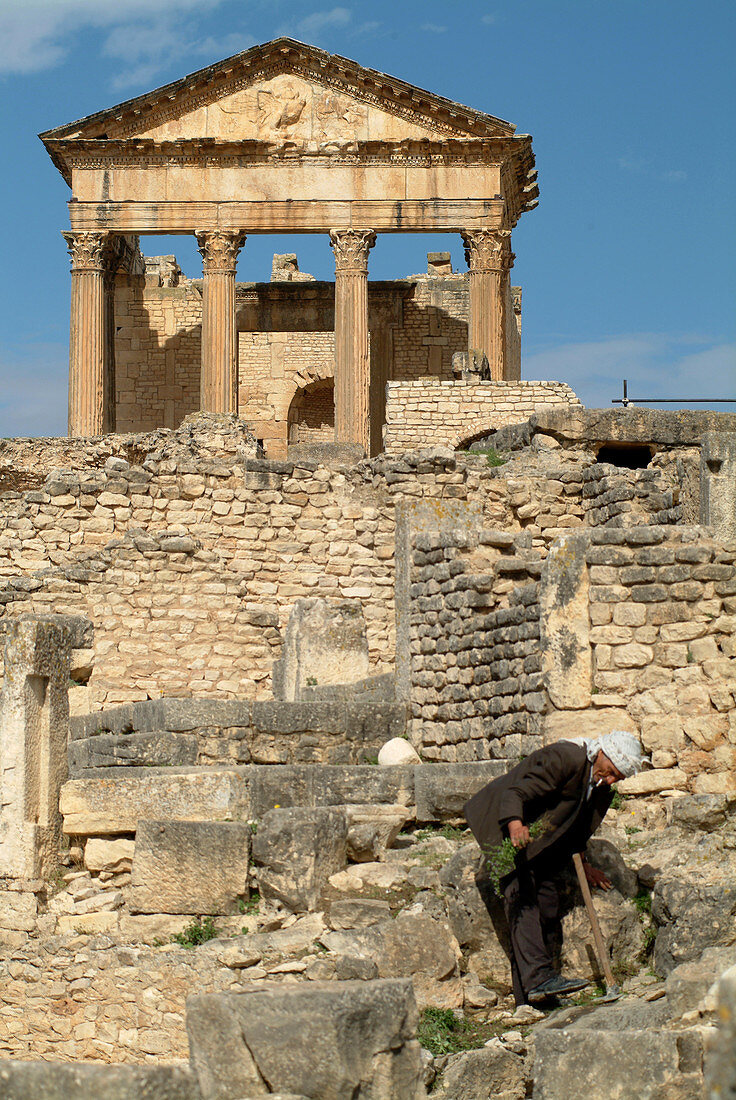 Roman temple at Dougga, Tunisia