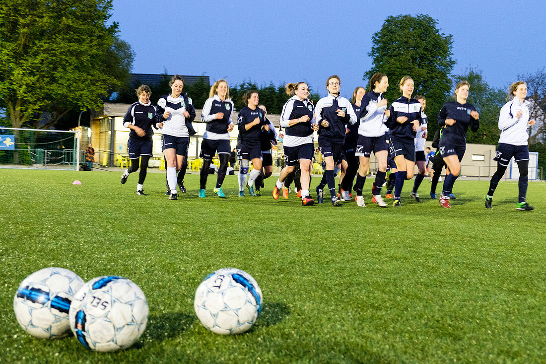 Women's soccer training