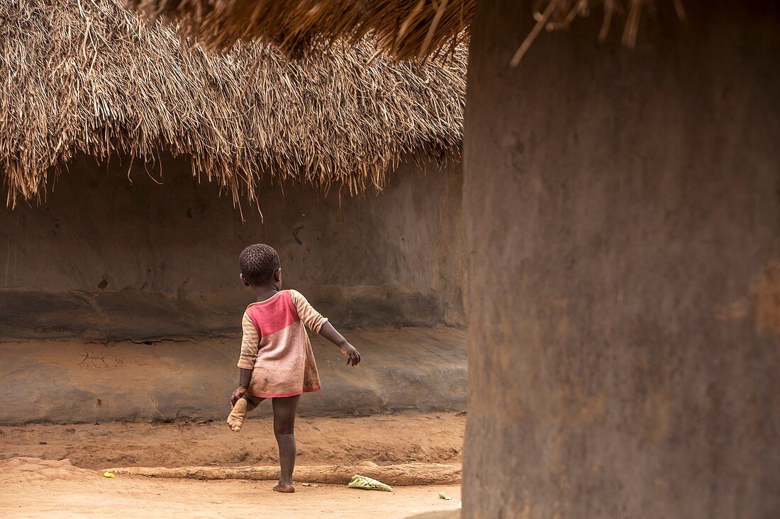 Young child in a village