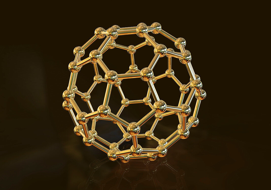 Buckyball nanoparticle, illustration