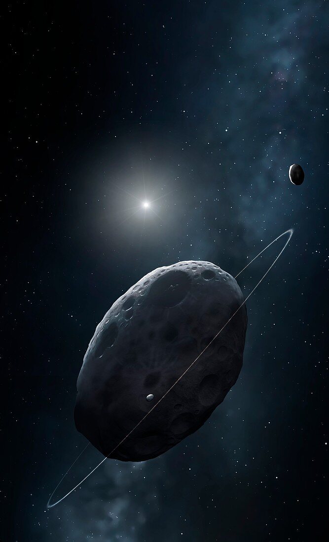 Haumea and moons, illustration