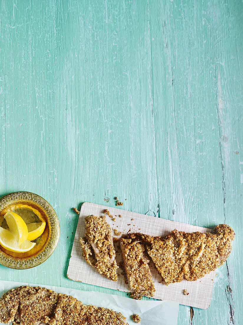 Escalopes with a hazelnut crust