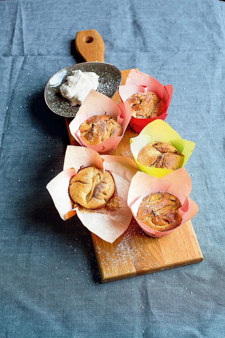 Pear and poppyseed muffins