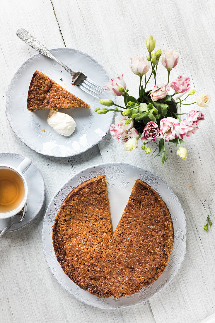 Biskuit-Kokos-Kuchen aus Skandinavien