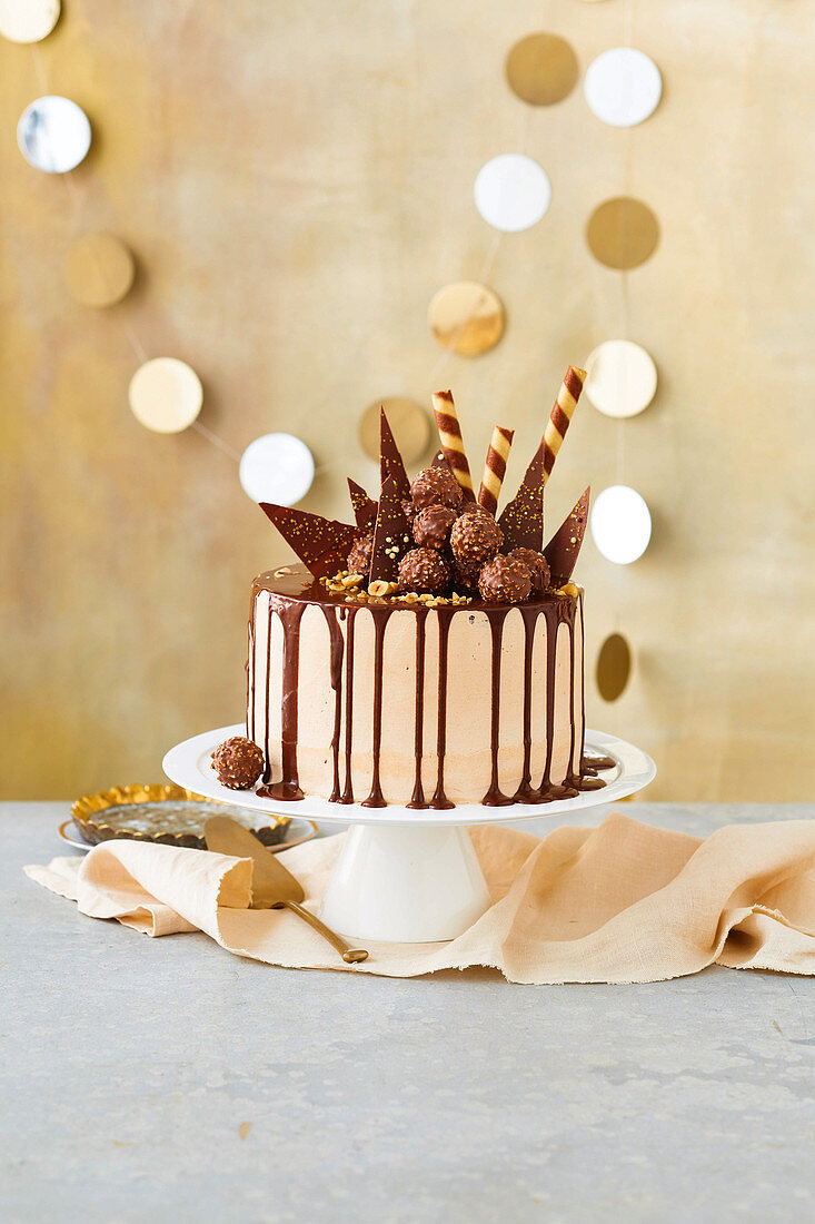 A chocolate and hazelnut cake