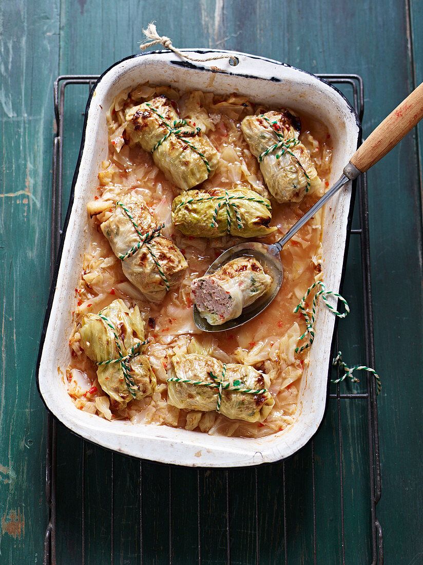 Chinese-style cabbage wraps