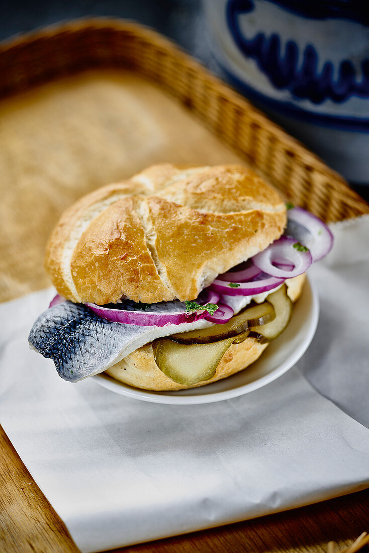 Herring roll to take away