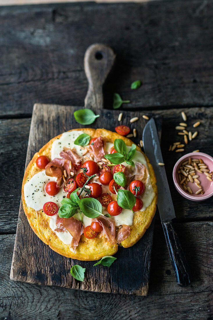 Pan-baked polenta cake all'Italiana