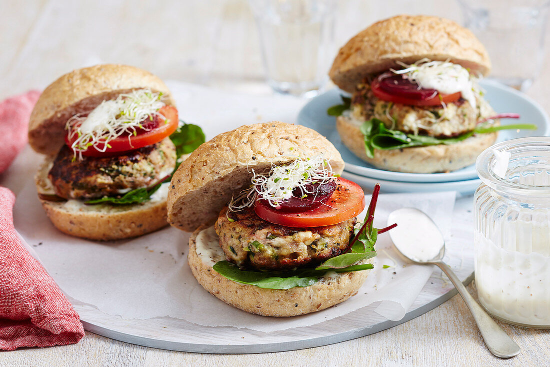 Lamb, Zucchini and Feta Burgers