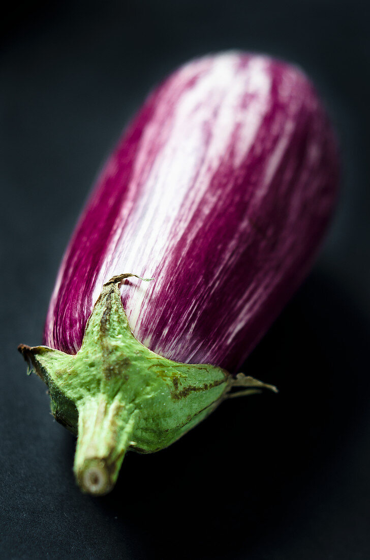 A purple and white aubergine