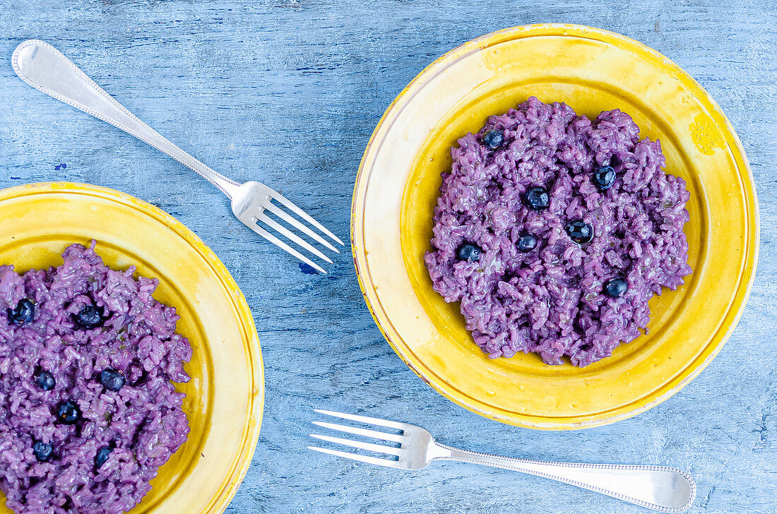 Blueberry risotto