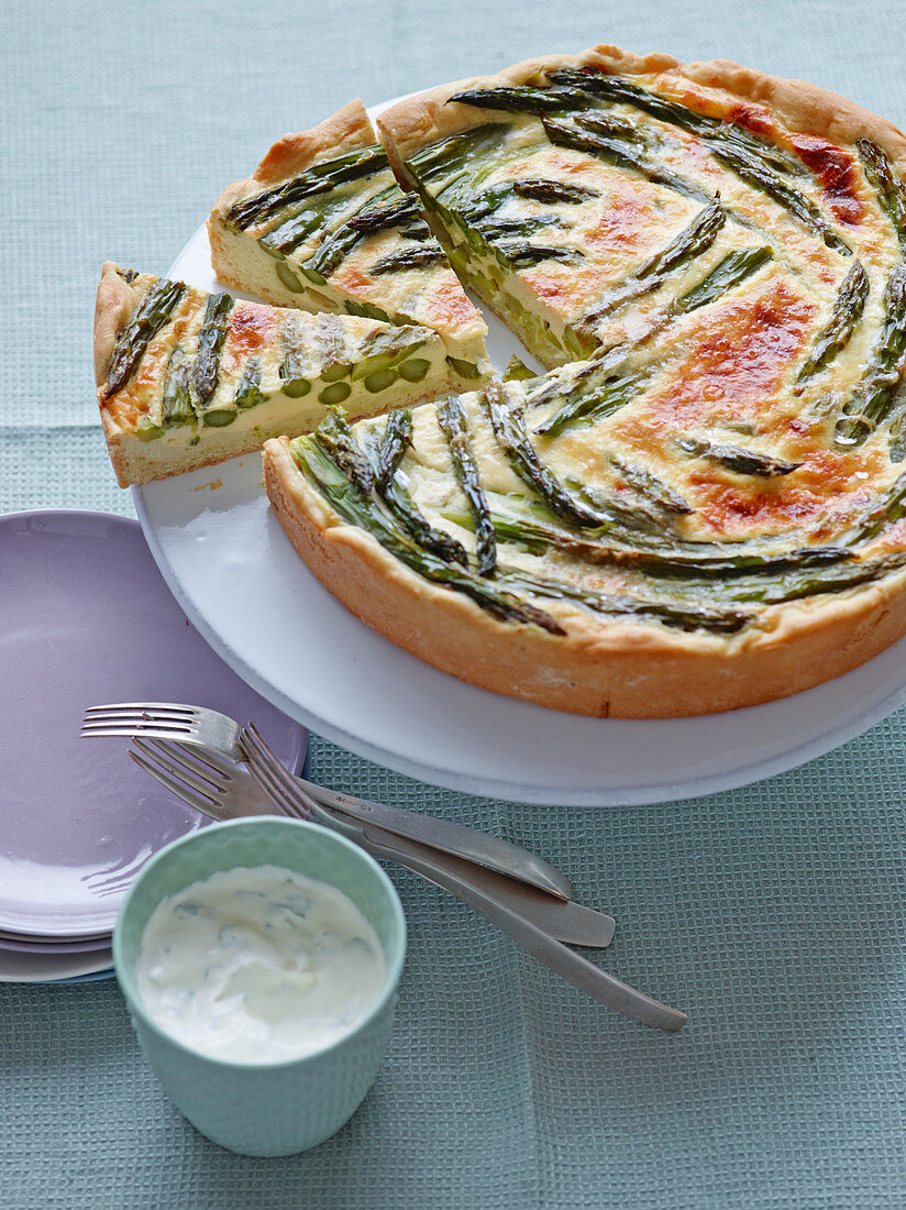 Asparagus and egg tart for Easter