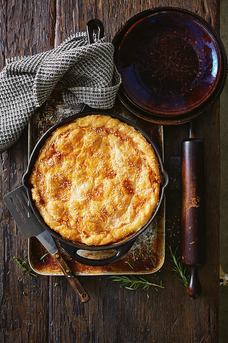 Ländliche Chicken Pot Pie