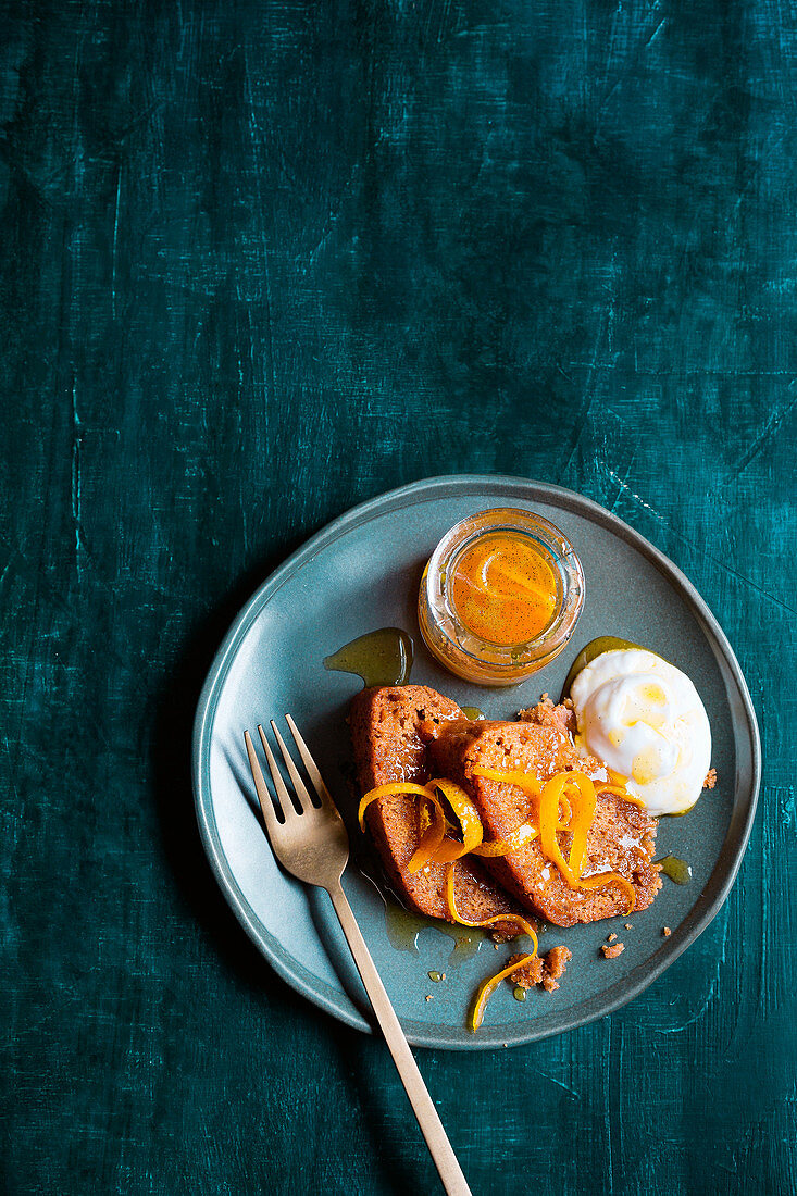 Orangen-Honig-Vanillepudding