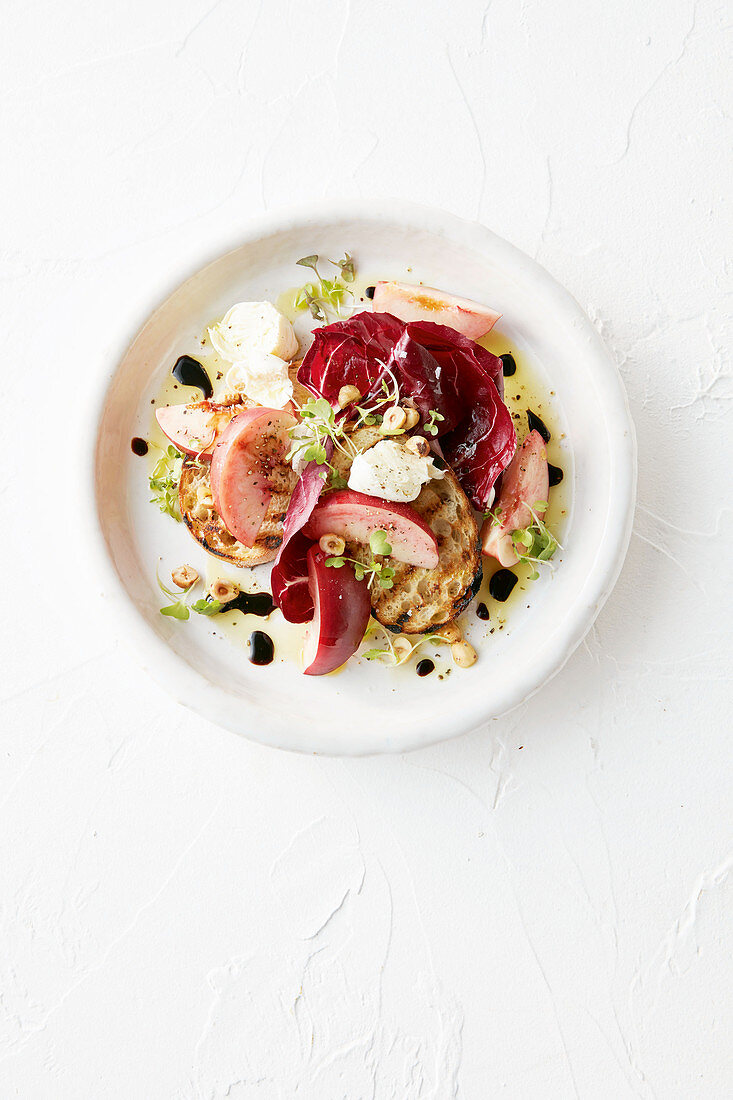 Summer nectarine and bocconcini salad