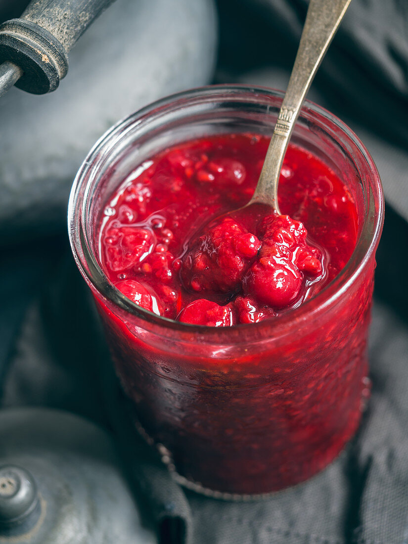 Homemade red berries jam