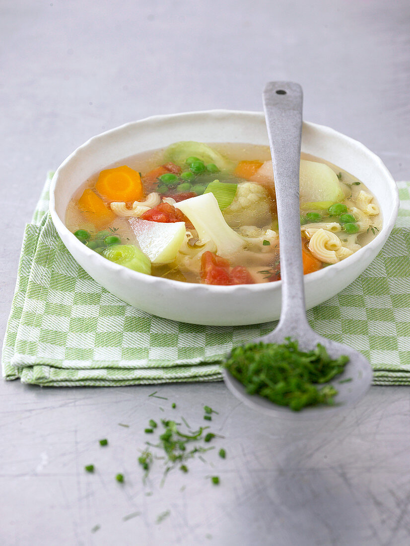 Vegetable stew with pasta