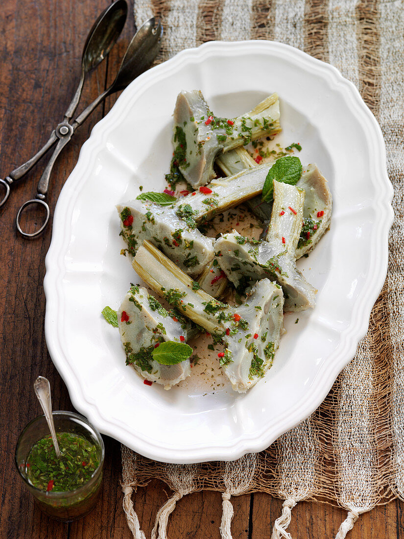 Braised artichokes