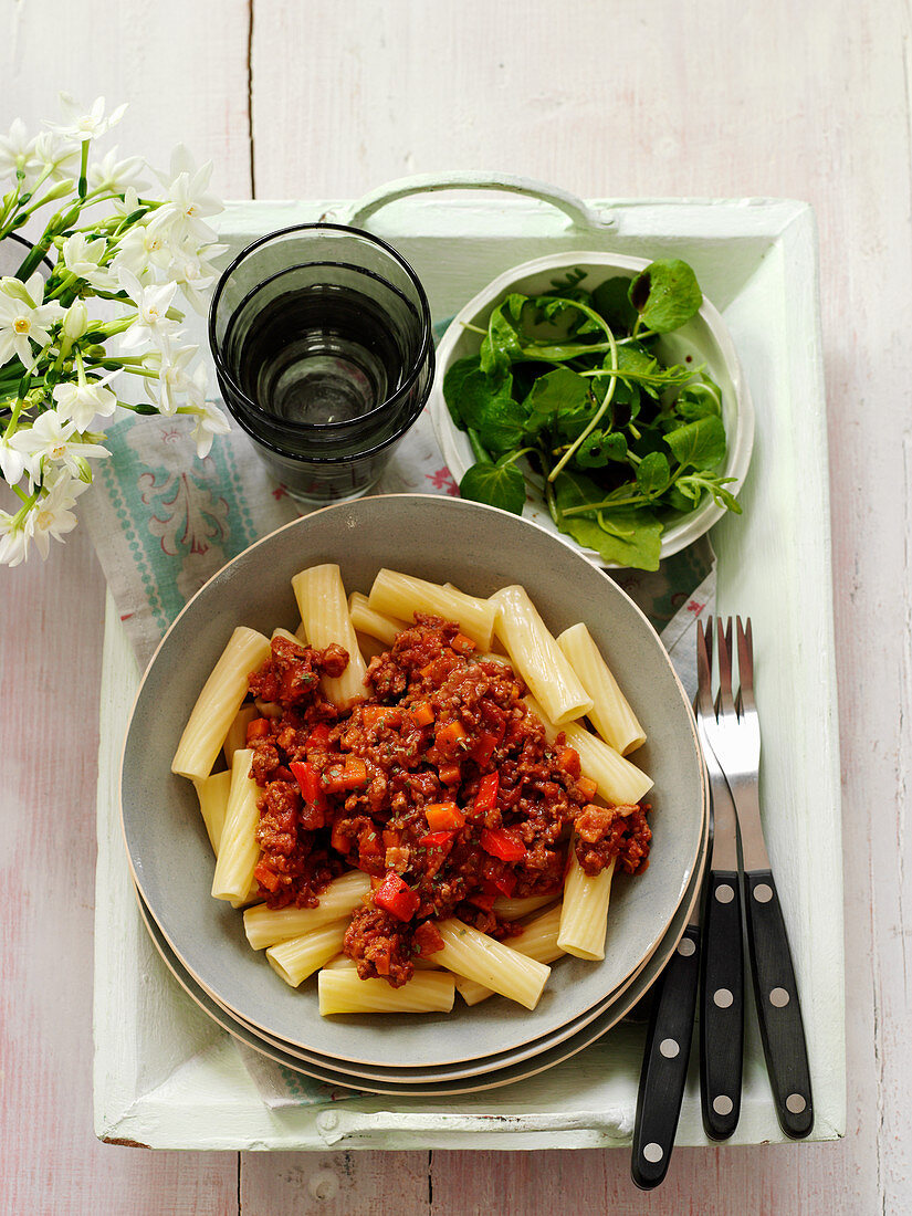 Rigatoni with beef ragout