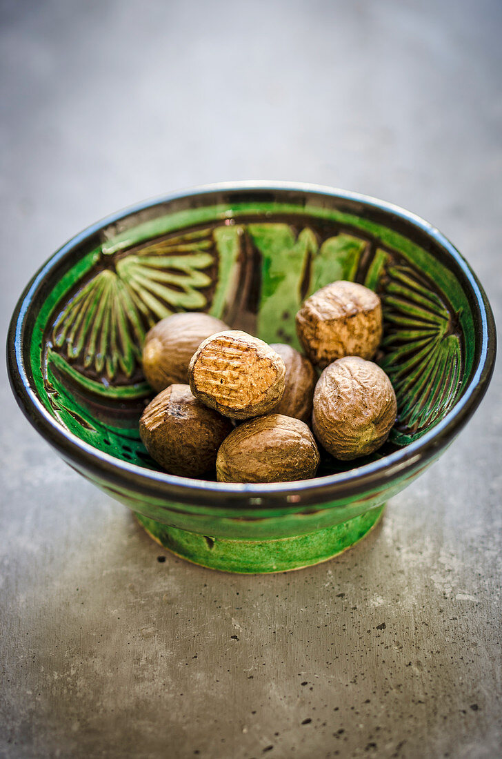 Nutmegs in a little bowl