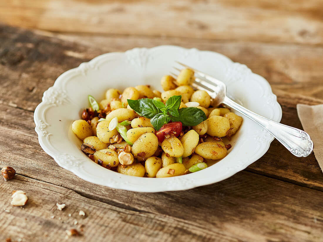 Gnocchi with fennel, celeriac and nut butter
