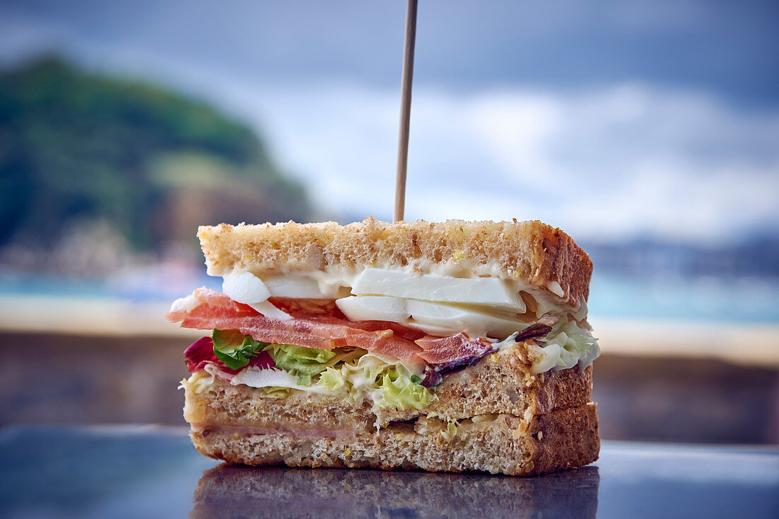 A club sandwich (close up)