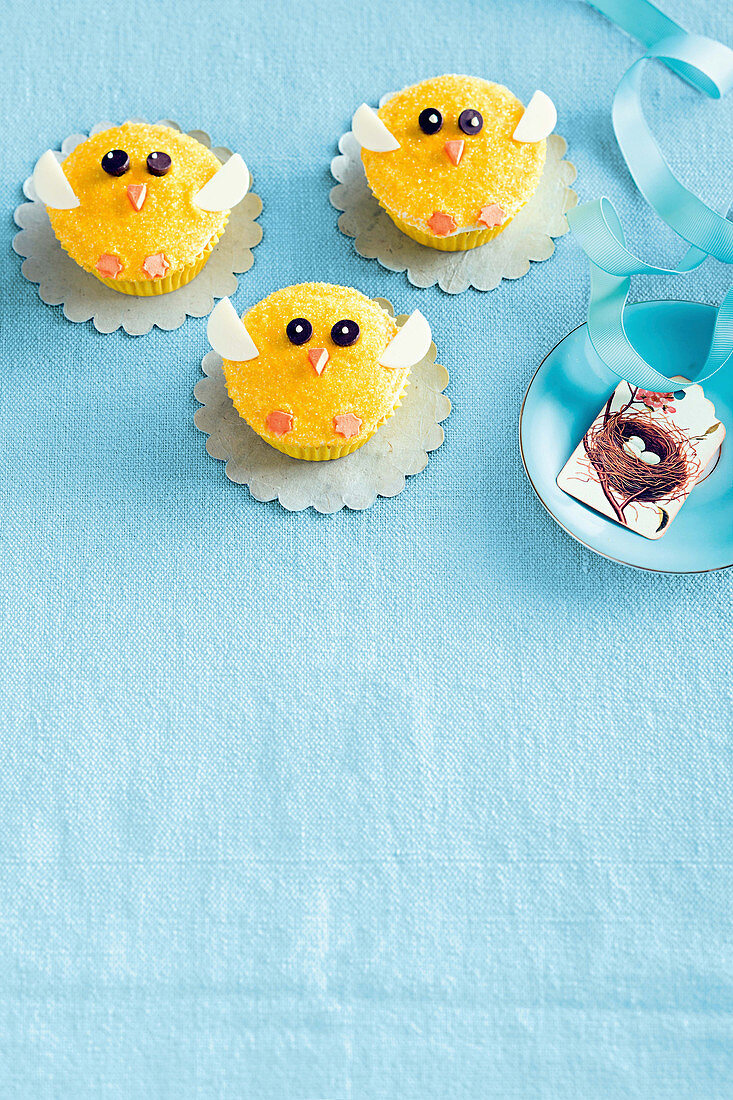 Kleine Küken-Cupcakes für Ostern