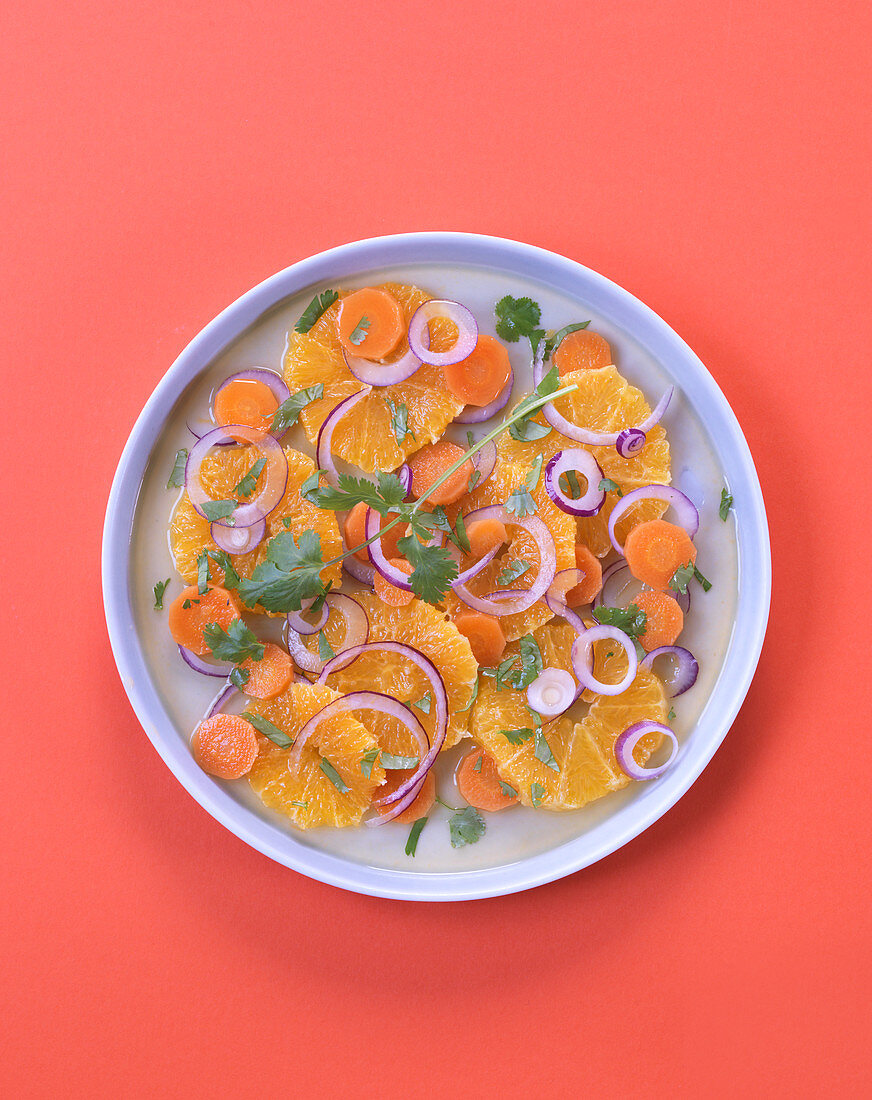 Oriental orange and carrot salad