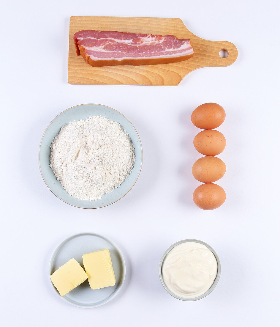 Ingredients for Quiche Lorraine