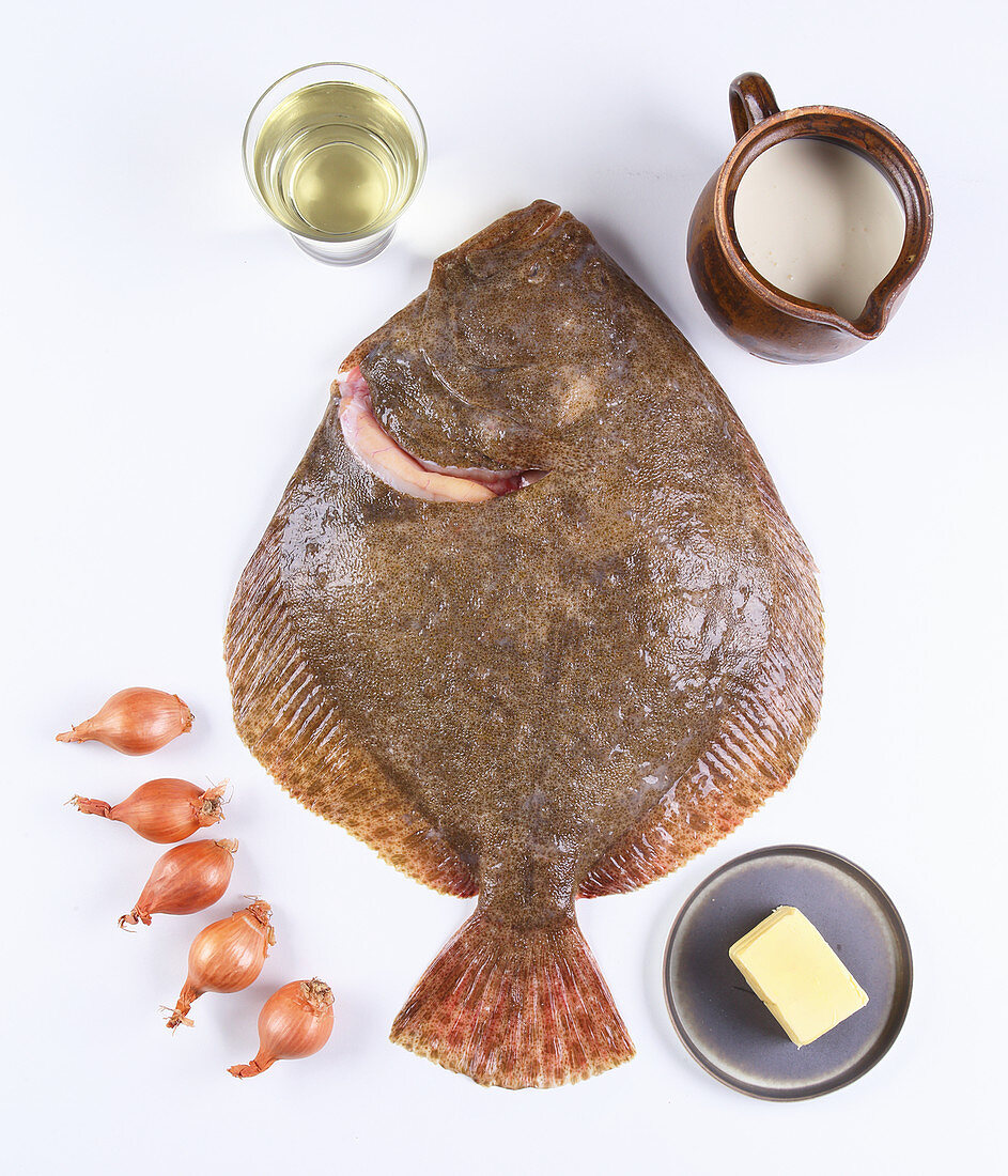 Ingredients for baked turbot