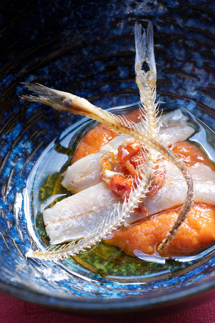 Anchovies with gazpacho