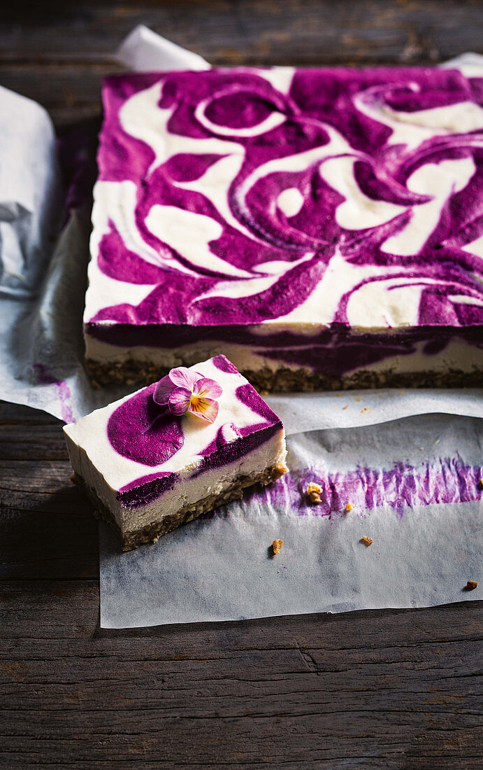 Blueberry and lemon swirl bars