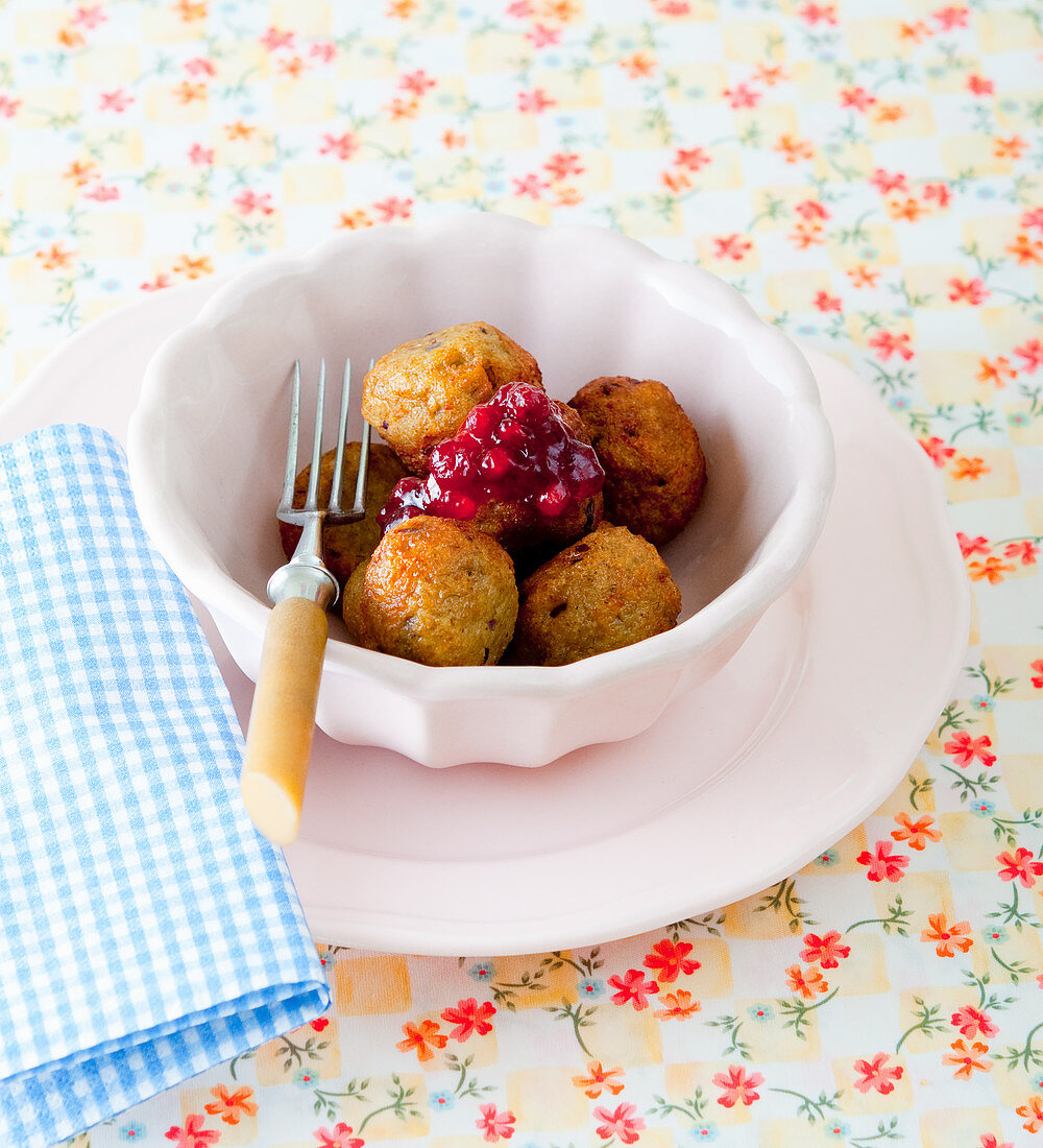 Meatballs with cranberries