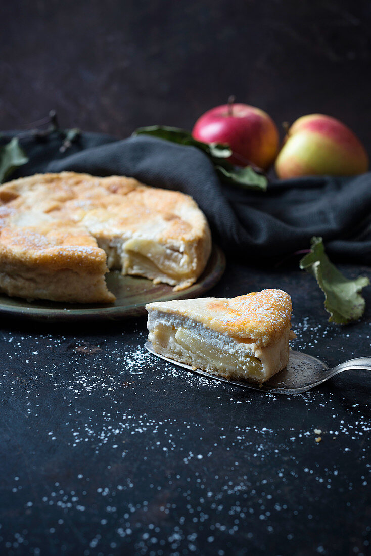 Veganer Apfel-Quark-Kuchen