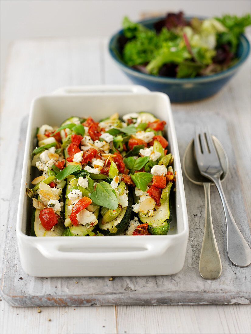 Gefüllte Zucchini mit Feta