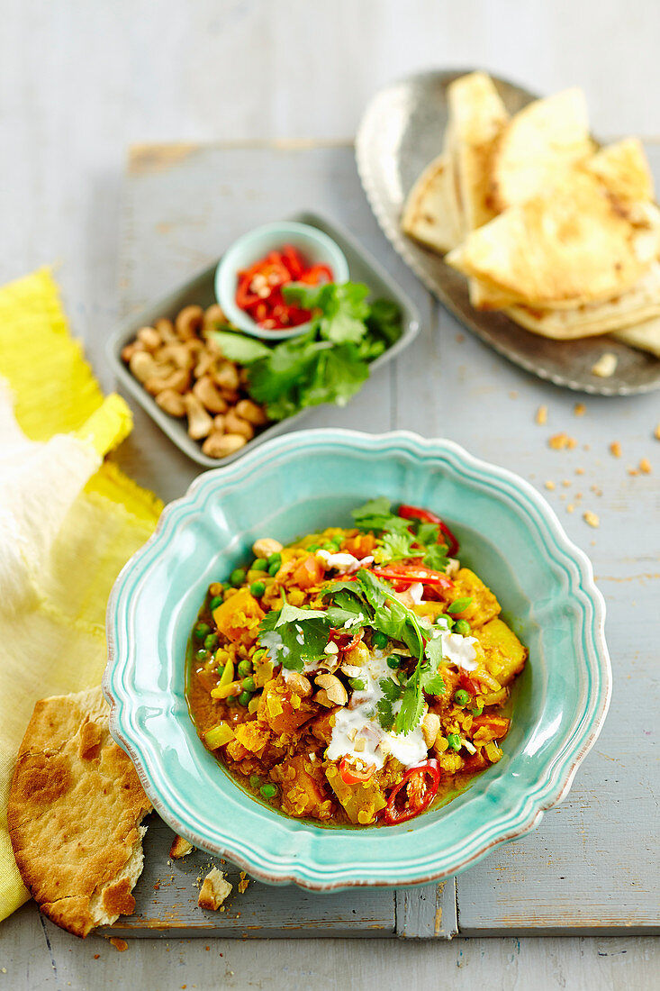 Lentil and cashew curry