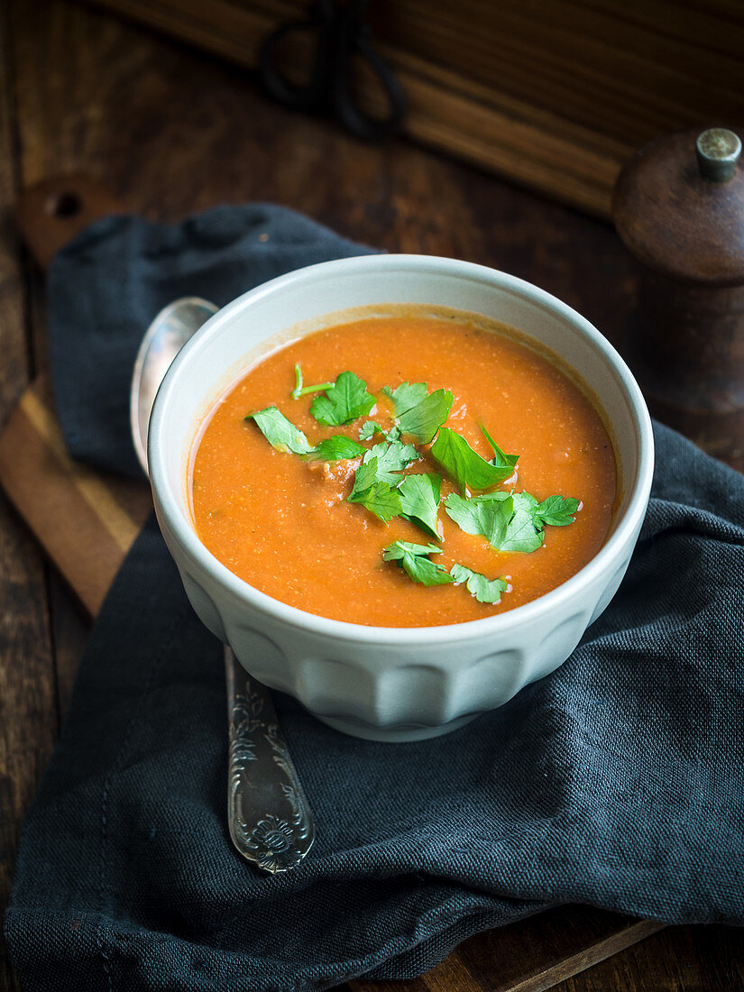 Kichererbsen-Tomatencremesuppe (Italien)