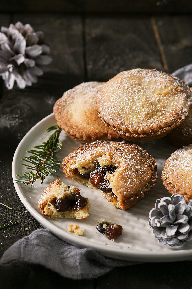 Mince Pies auf Teller