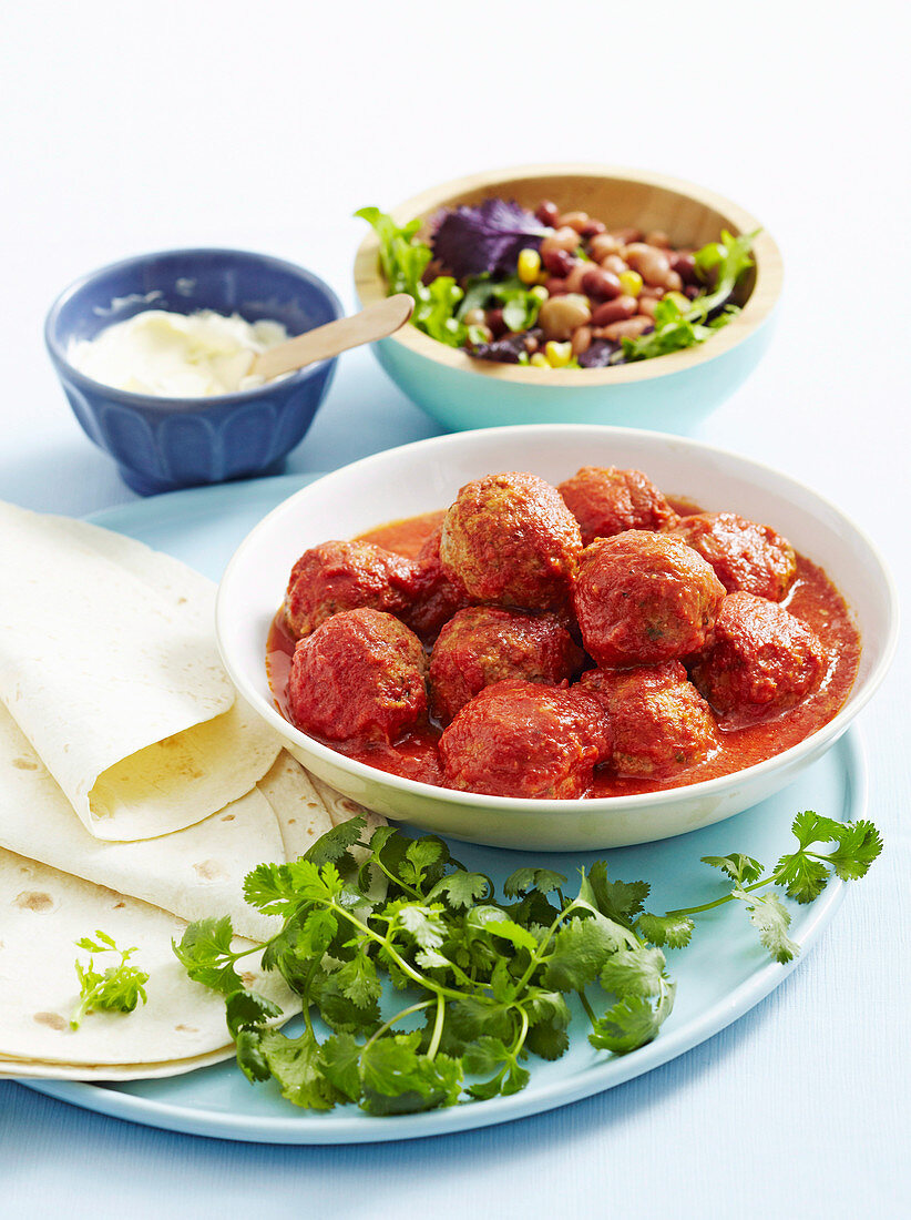 Tender Mexican meatballs