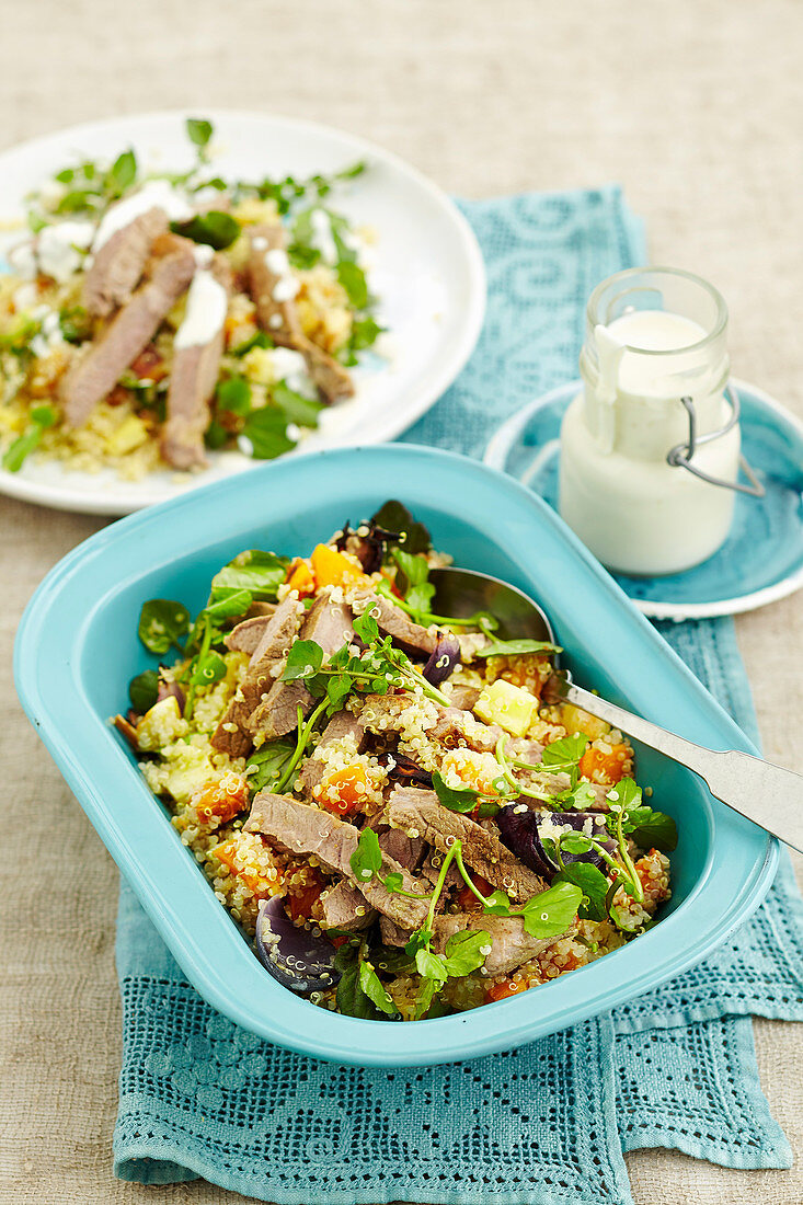 Wurzelgemüsesalat mit Rindfleisch